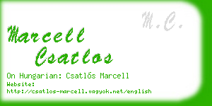 marcell csatlos business card